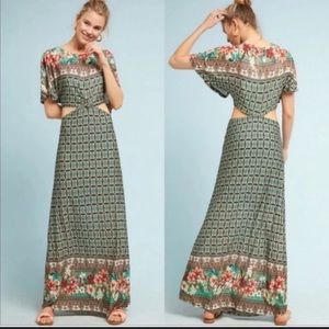Farm Rio Maxi Cutout Dress
